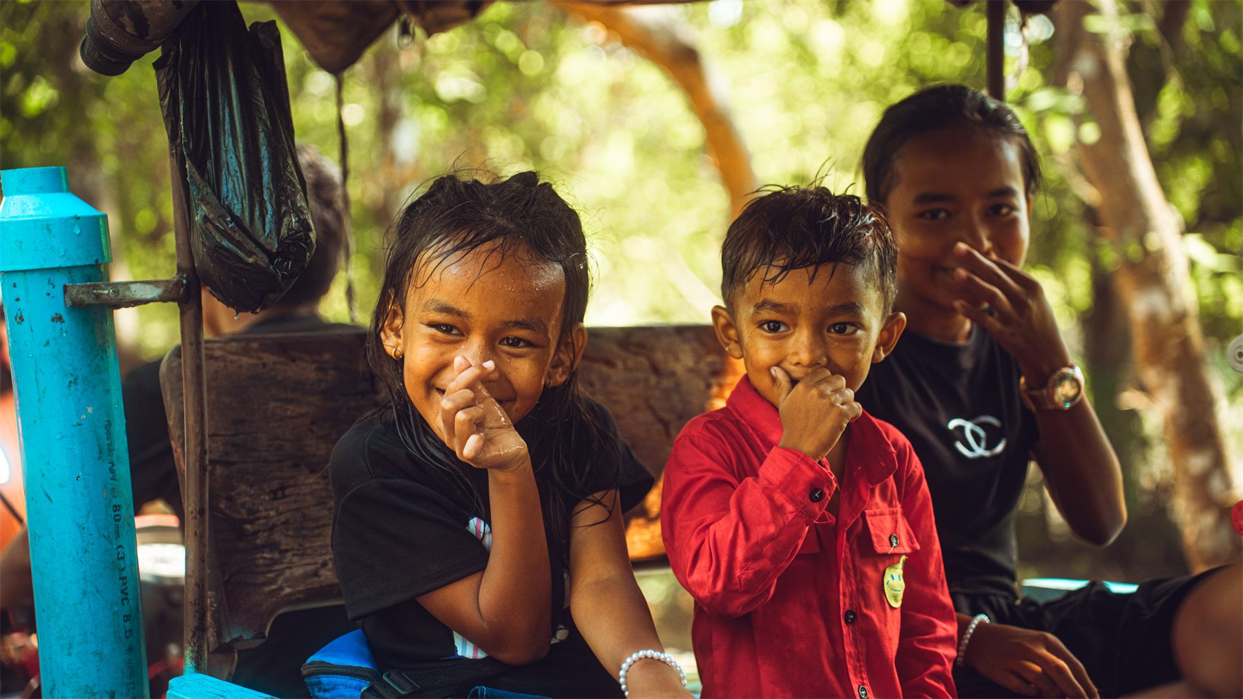 Enfants photographiés en reportage